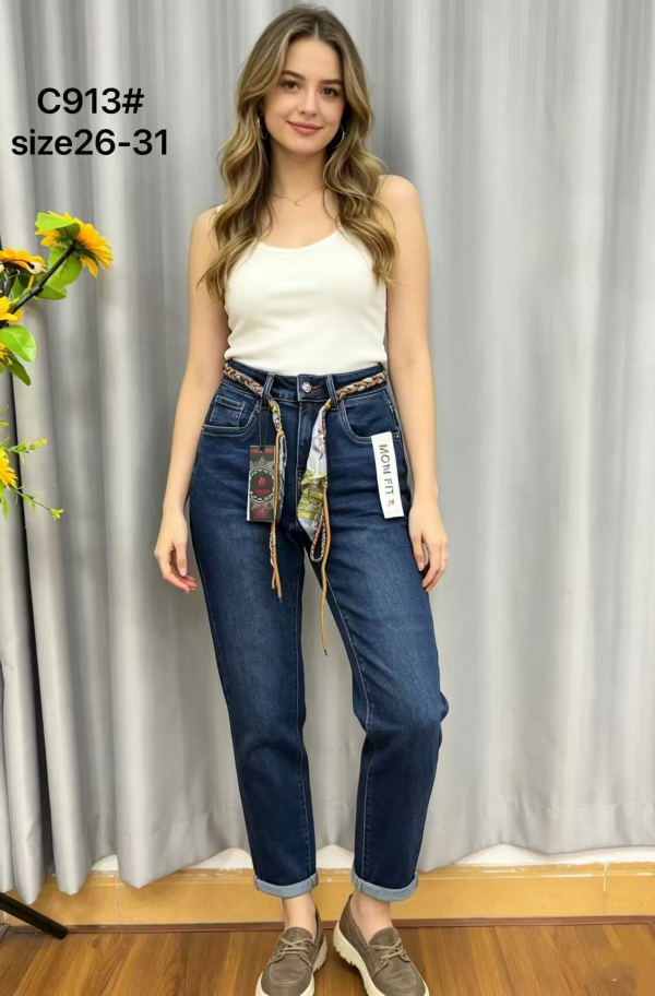 Spodnie damskie jeansy Roz 26-31, 1 Kolor Paczka 10 szt
